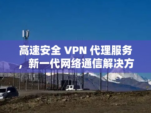 高速安全 VPN 代理服务,新一代网络通信解决方案