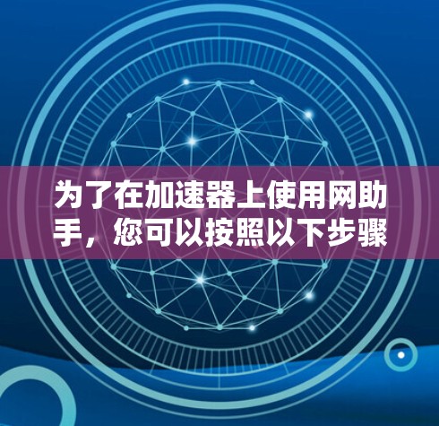 为了在加速器上使用网助手,您可以按照以下步骤操作