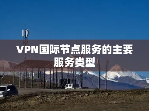 VPN国际节点服务的主要服务类型
