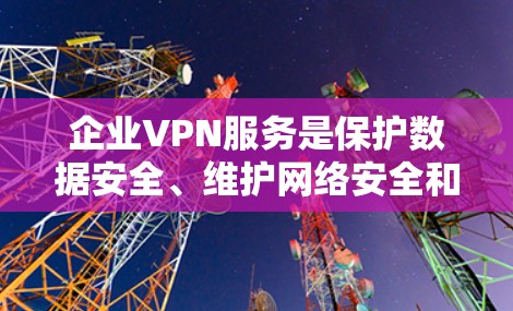 企业VPN服务是保护数据安全、维护网络安全和支持远程工作的重要工具。以下是对企业VPN服务的详细分析和建议