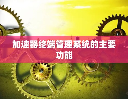 加速器终端管理系统的主要功能